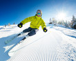 Foto: Skier on pise in high mountains Skier on pise in high mountains