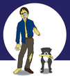 A zombie and his dog