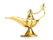 Aladdin magic lamp isolated on white