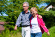 Senior couple having walk