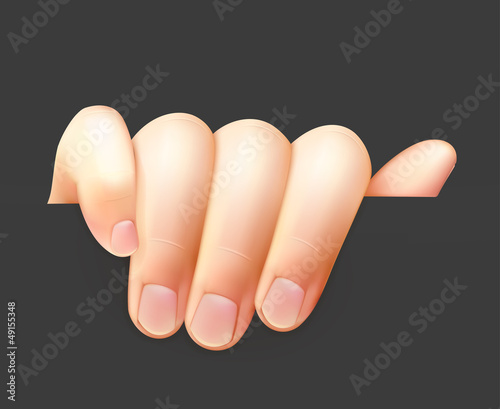 Vector: Hand holding paper Hand holding paper