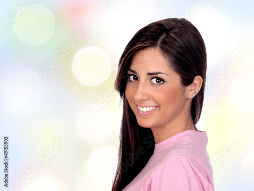Photo: Attractive girl with beautiful smile Attractive girl with beautiful smile
