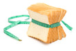 bread grasped by measuring tape