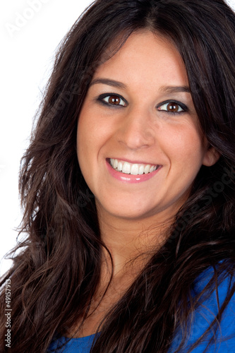 Photo: Portrait of beautiful brunette girl Portrait of beautiful brunette girl