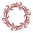 Vector: Charming Curly Round Frame Charming Curly Round Frame