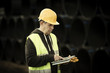 Photo: construction worker using digital tablet construction worker using digital tablet