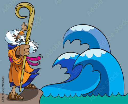 Vector: Moses and Red Sea Moses and Red Sea