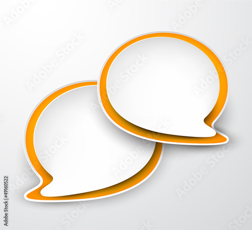Vector: Paper speech bubbles. Paper speech bubbles.