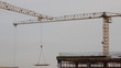 Lifting construction crane. construction site 