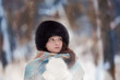 Portrait of beautiful winter woman