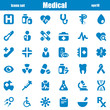 medical icons blue