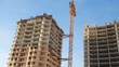 Lifting construction crane. construction site 