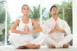 Serene Couple Doing Yoga
