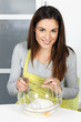Woman whisking batter