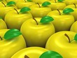 3d yellow apples background