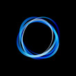 Blue Rings on black Background # Vector