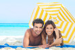 Happy Couple Enjoying At Beach