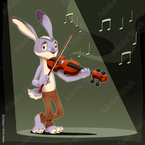Vector: Musician Rabbit. Musician Rabbit.