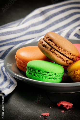 Photo: Colorful French macaroons Colorful French macaroons
