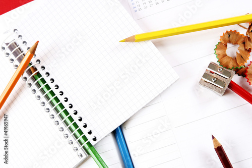 Photo: Color pencil and agenda Color pencil and agenda