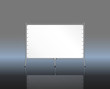 Vector: display, roll up, silver screen, free copy space display, roll up, silver screen, free copy space