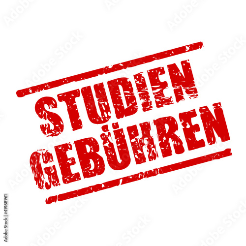 Vector: stempel eckig studiengebühren I stempel eckig studiengebühren I