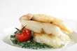 peaces of fish in white dish