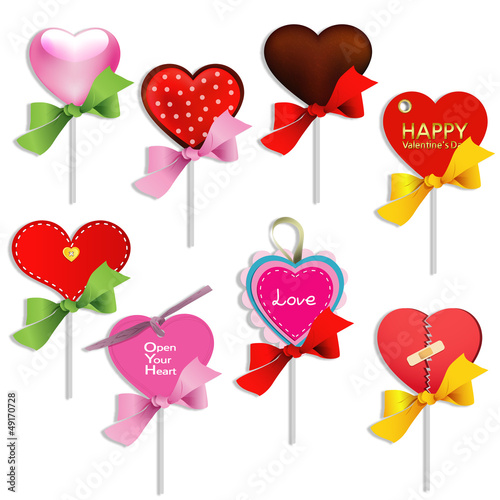 Vector: valentine lollipop valentine lollipop