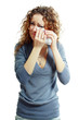 beautiful woman crying