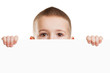 Photo: Child holding blank placard Child holding blank placard