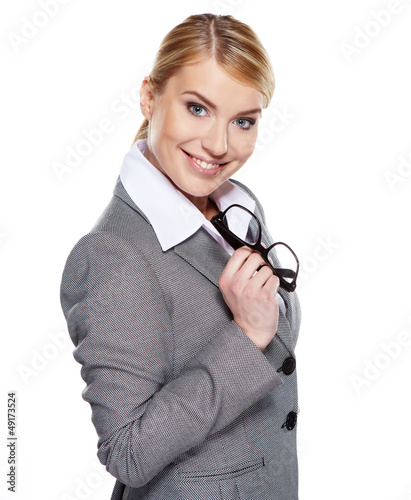 Photo: business woman in glasses business woman in glasses