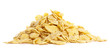 pile of flakes on a white background