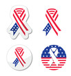 USA ribbon flag - symbol of patriotism, the victims of the 9/11