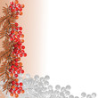 Decorative composition of red rowan