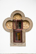 Window in Brancovenesc style, Sinaia Monastery, Romania.