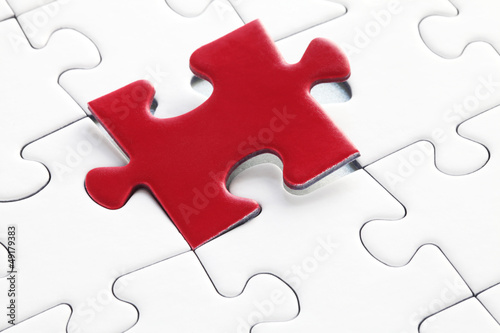 Photo: Jig Saw Puzzle - Last Missing Piece Red Jig Saw Puzzle - Last Missing Piece Red