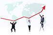 Business people profit chart