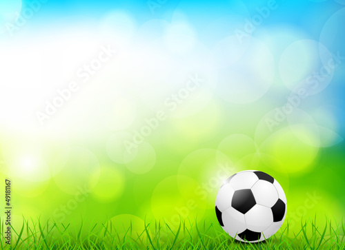 Vector: Background with soccer ball Background with soccer ball