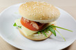 Sausage Cheese and Tomato Sandwich