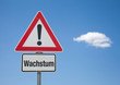 Photo: Achtung Schild mit Wolke WACHSTUM Achtung Schild mit Wolke WACHSTUM