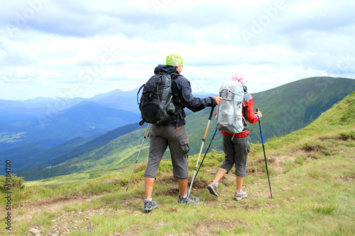 Photo: Summer hiking in the mountains. Summer hiking in the mountains.