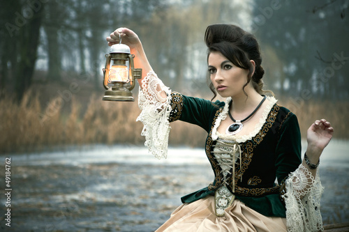 Photo: Beautiful lady in the forest Beautiful lady in the forest