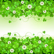 Saint Patrick's Day background with clover