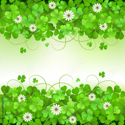 Vector: Saint Patrick's Day background with clover Saint Patrick's Day background with clover