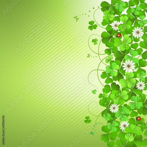 Vector: Saint Patrick's Day background with clover Saint Patrick's Day background with clover