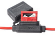 Isolated shot of fuse holder with fuse and cover