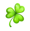 Vector: leaf of green clover vector illustration isolated on white leaf of green clover vector illustration isolated on white