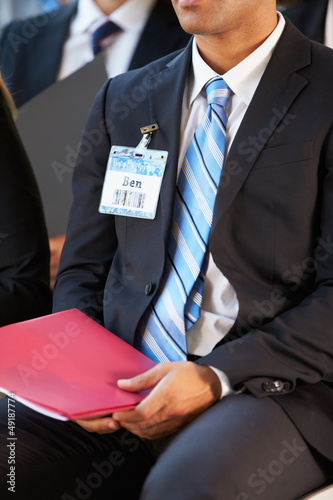 Photo: Detail Of Businessman At Conference Detail Of Businessman At Conference