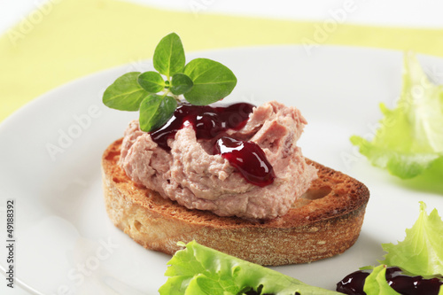 Photo: Toasted bread with pate Toasted bread with pate