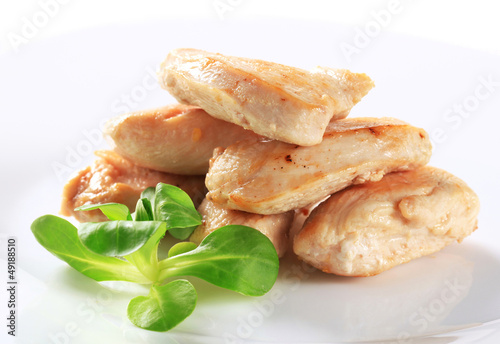 Photo: Cooked chicken fillets Cooked chicken fillets